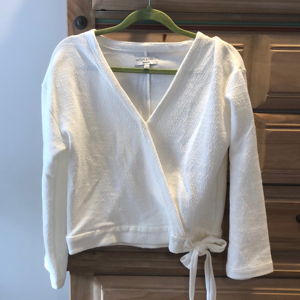 Madewell Texture & Thread faux wrap top